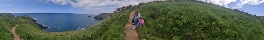 Panoramic view on our walk from Tintagel to Bossiney