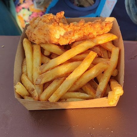 Fried chicken and chips